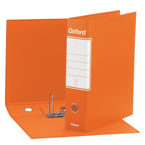 Registratore con custodia Esselte G85 Oxford protocollo 29,5x35 cm - dorso 8 cm arancione - 390785200